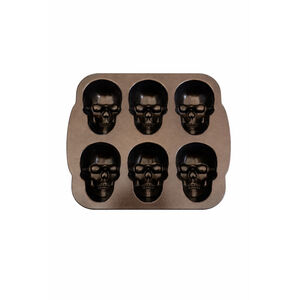 Nordic Ware Bakeware Skull Cakelet Pan One Size Gray Black
